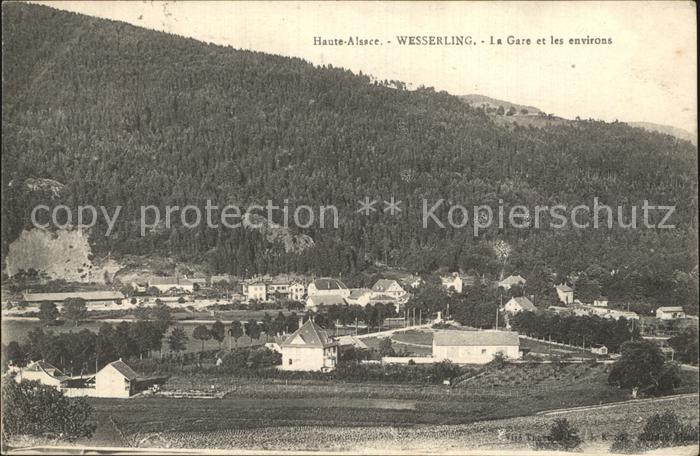 Wesserling Husseren Bahnhof und Umgebung