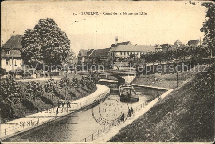 Saverne Bas Rhin Alsace Canal de la Marne au Rhin Kanal Frachtk