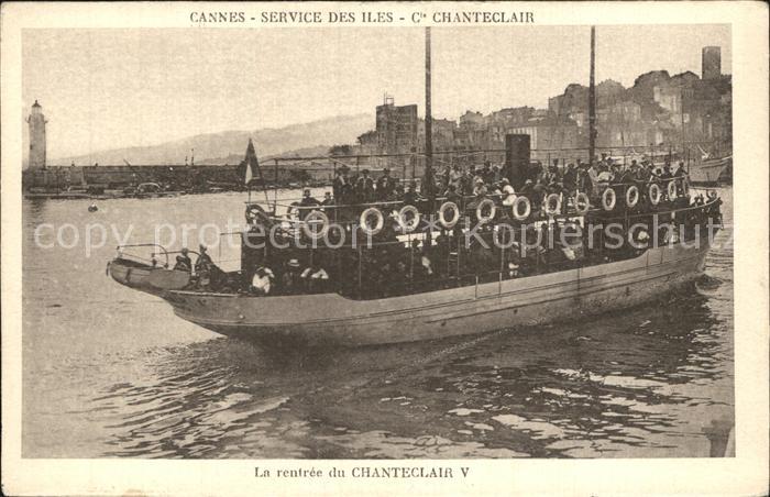 Cannes Alpes-Maritimes La rentree du Chanteclair V Bateau