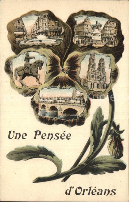 Orleans Loiret Teilansichten Denkmal Reiterstandbild K