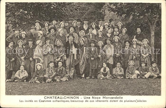 Chateau-Chinon Ville Une Noce Morvandelle Costumes