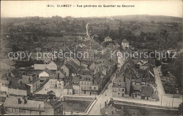 Clamecy Nievre Vue generale du Quartier du Beuvron