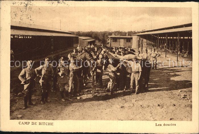 Bitche Moselle Camp Les ecuries Soldats Militaire
