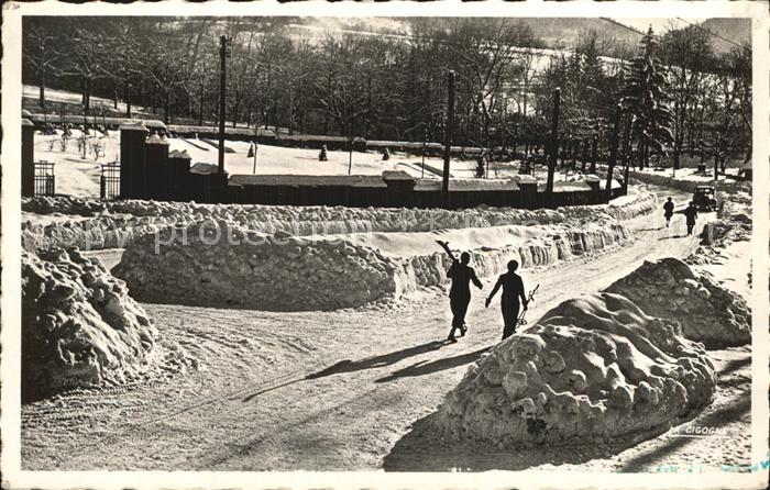 Hauteville-Lompnes Le jardin public sous la neige
