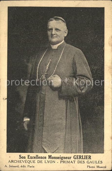 Lyon France Son Excellence Monseigneur Gerlier
