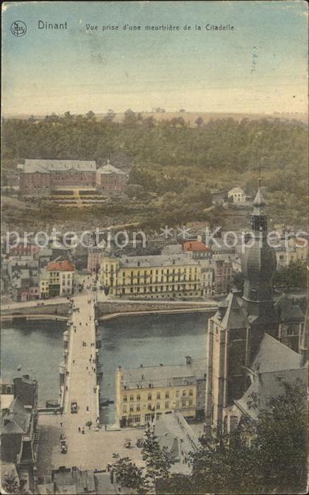 Dinant Wallonie Vue prise d une meurtriere de la Citadelle Pont