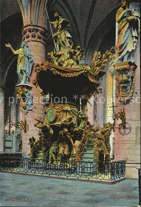 Bruxelles Bruessel La chaire de verite Eglise Sainte Gudule