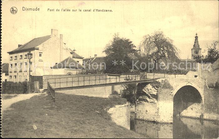Dixmude Pont de l'allee sur le canal d Handzame