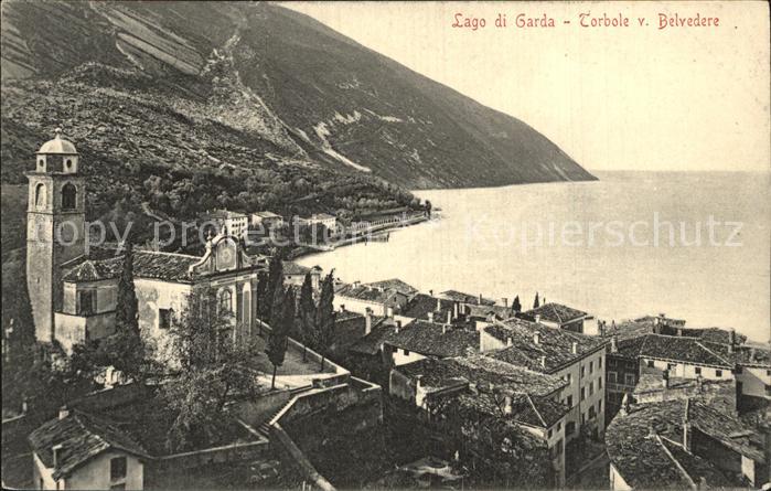 Torbole Lago di Garda Teilansicht mit Kirche
