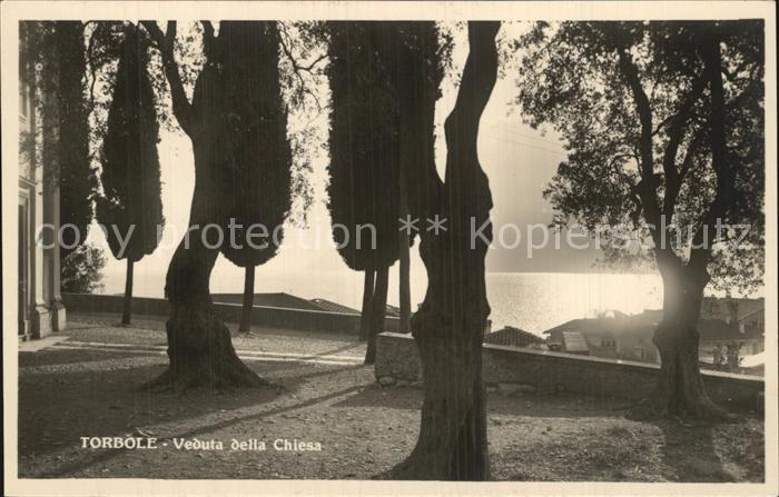 Torbole Lago di Garda Blick von der Kirche auf den See