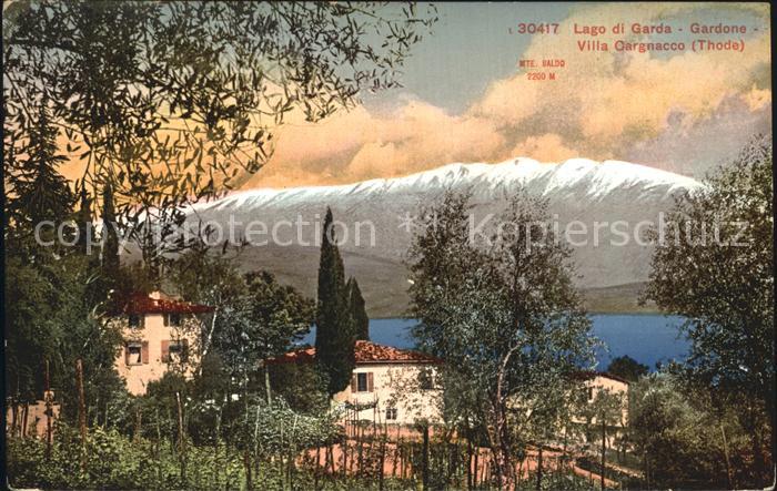 Gardone Garda Villa Cargnacco und Monte Baldo