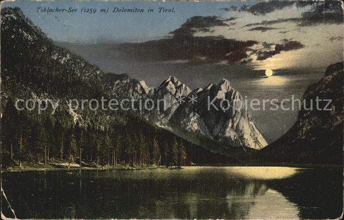 Toblach Suedtirol Seeansicht