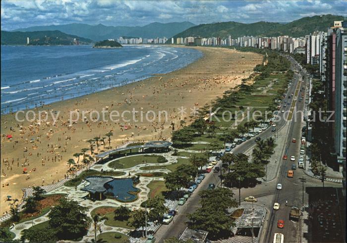 Santos Brazil Parcial view on the beach