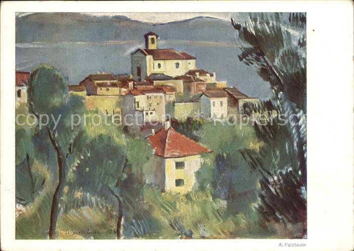 Gardone Garda Stadbild Kuenstlerkarte