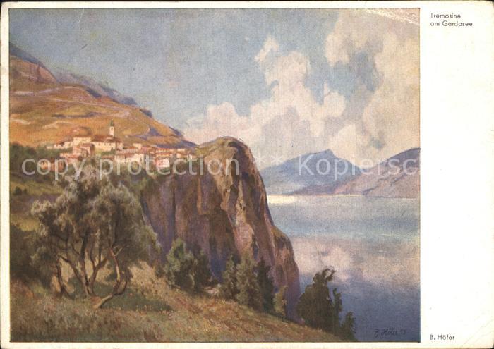 Tremosine Lago di Garda Panorama Kuenstlerkarte