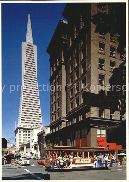 San Francisco California Cable Car Transamerica Building