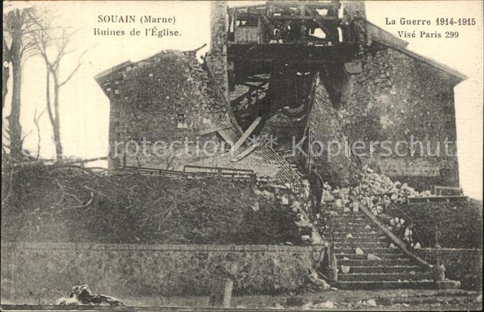 Souain-Perthes-les-Hurlus Ruines de L'Eglise