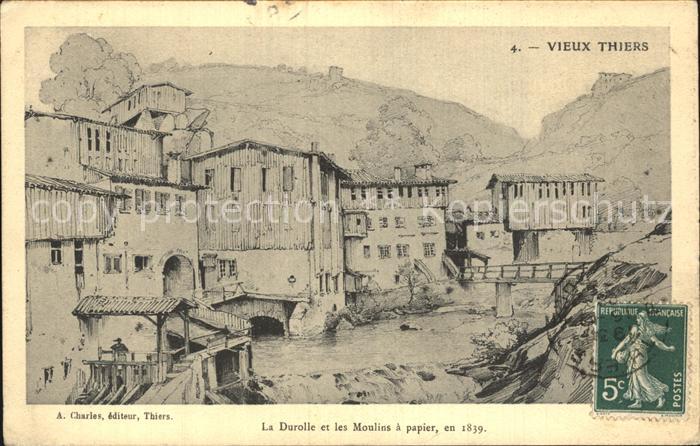 Vieux Thier La Durolle et les Moulins a papier en 1839