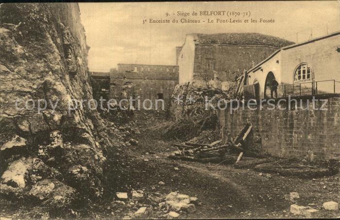Belfort Alsace Enceinte du Chateau Le Pont Levis et les Fosses