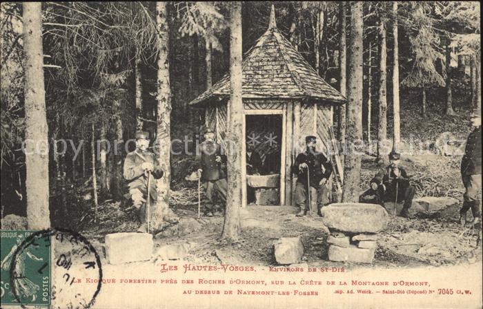 St Die Vosges Waldhütte mit Soldaten