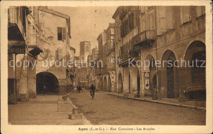 Agen Lot et Garonne Rue Cornieres Les Arcades