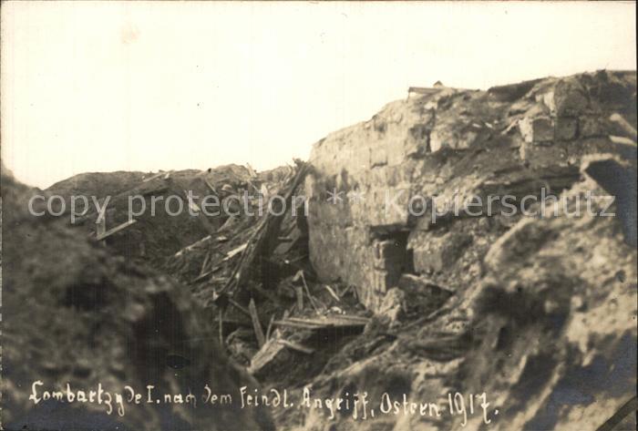 Lombartzyde Kriegszerstoerung 1917