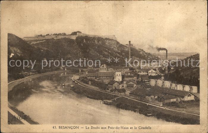 Besancon Doubs Le Doubs aux Pres de Vaux Citadelle