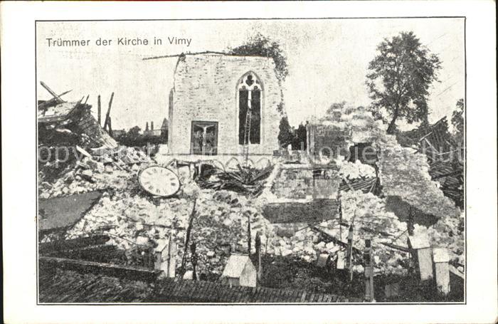 Vimy Trümmer der Kirche