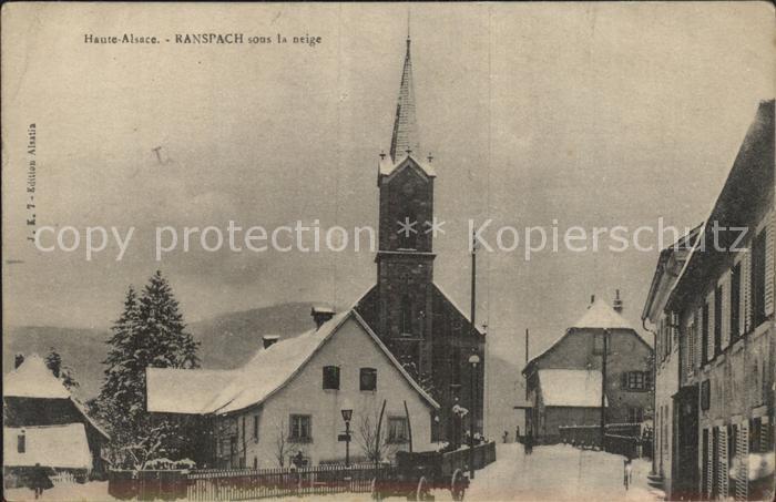 Ranspach Haut-Rhin Teilansicht mit Kirche