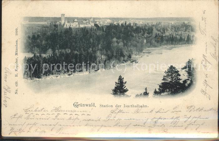Gruenwald Muenchen Station der Isarthalbahn