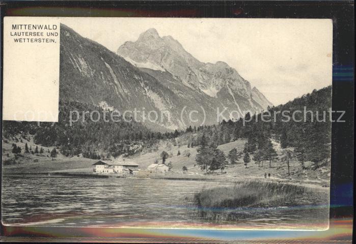 Mittenwald Bayern Lautersee u.Wetterstein