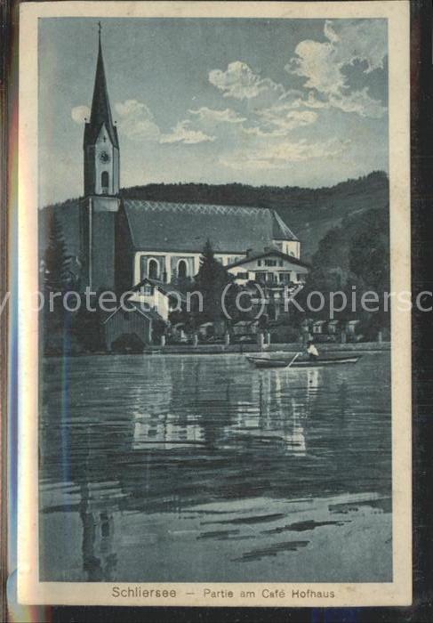 Schliersee Partie am Cafe Hofhaus