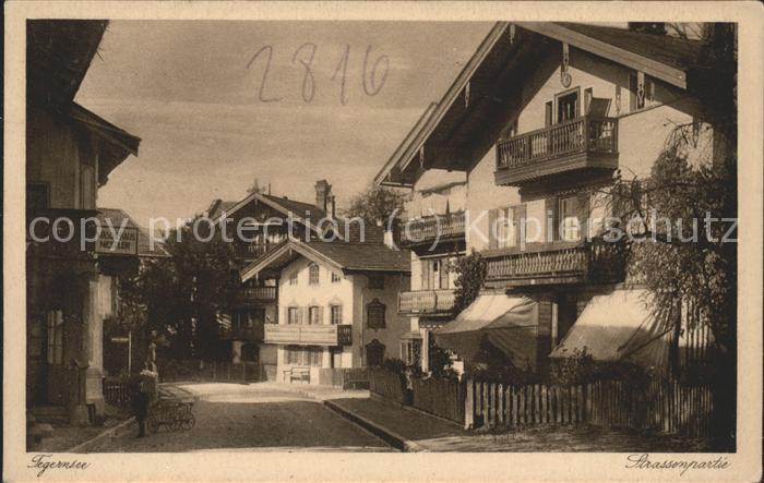 Tegernsee Bayern Strassenpartie Kupfertiefdruck