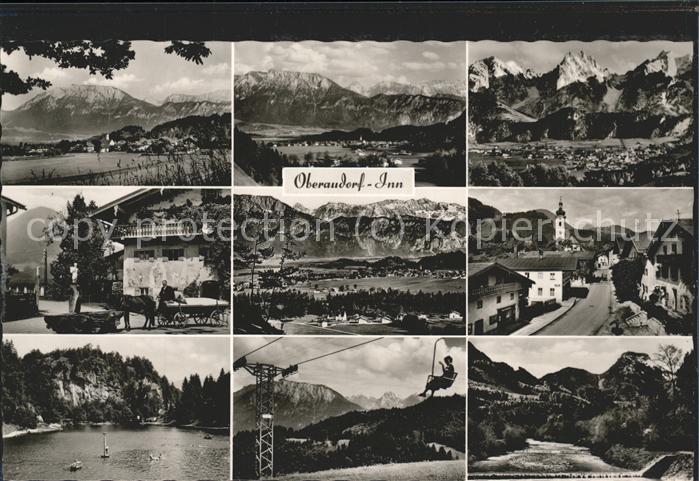 Oberaudorf Teilansichten Inntal Panorama Bayerisch