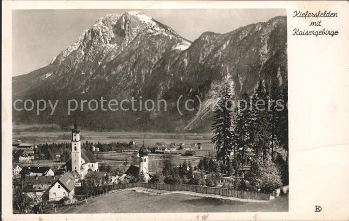 Kiefersfelden Ortsansicht mit Kirche Kaisergebirge