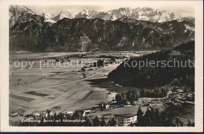 Grafenburg Panorama Inntal mit Kaisergebirge