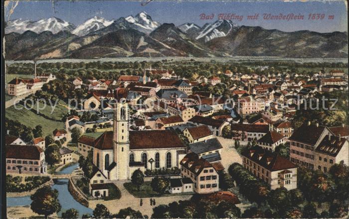 Bad Aibling Gesamtansicht mit Alpenpanorama Wendels