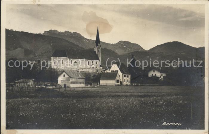 Bernau Chiemsee Ortsansicht mit Kirche