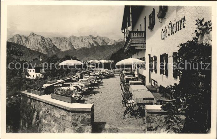 Reit Winkl Cafe Steiner Berggasthof Terrasse mit B