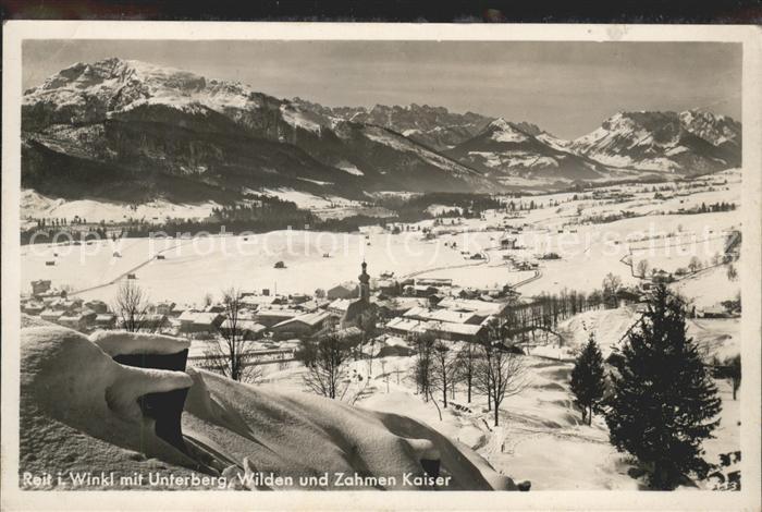 Reit Winkl Panorama mit Unterberg Kaisergebirge