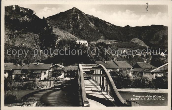 Marquartstein Partie an der Achenbrücke Burg Bayerisc
