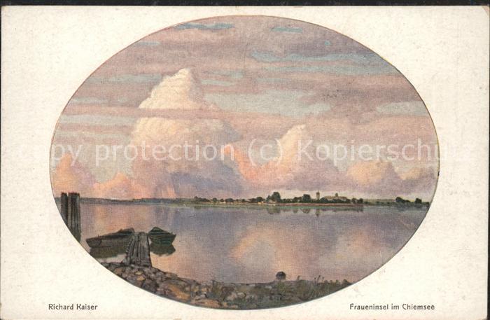 Fraueninsel Chiemsee Künstlerkarte Richard Kaiser