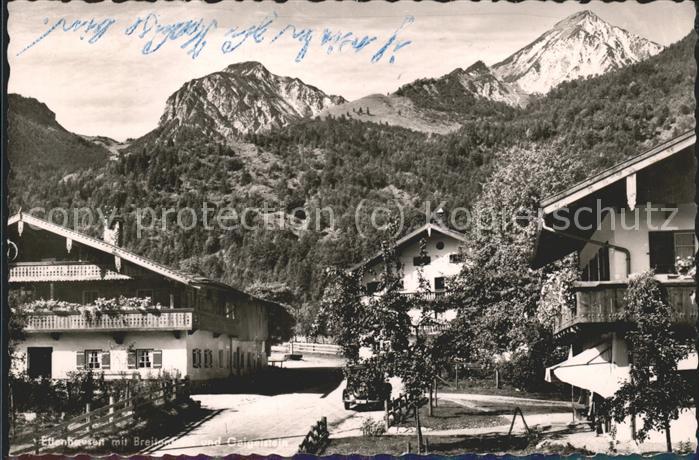 Ettenhausen Schleching Dorfpartie mit Breitenstein und Geigels