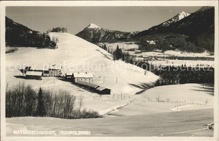 Mayergschwendt Panorama Chiemgauer Alpen im Winter