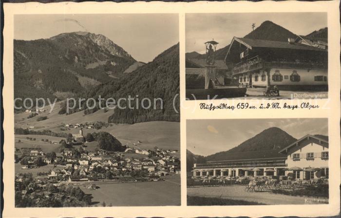 Ruhpolding Bayern Dorfbrunnen Kurhaus Chiemgauer Alpen