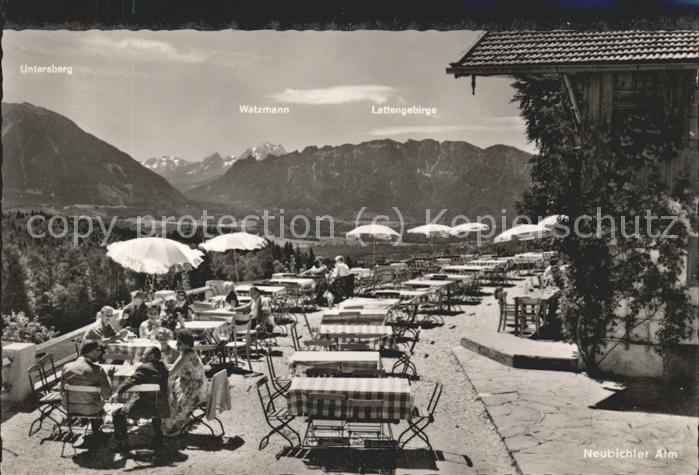 Piding Neubichler Alm Bergrestaurant Terrasse