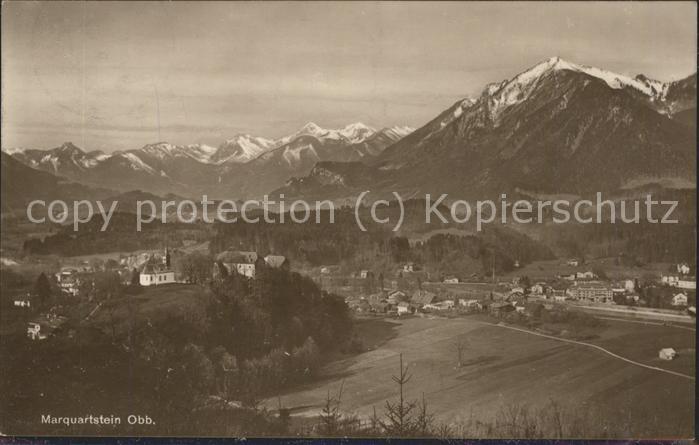 Marquartstein Gesamtansicht mit Alpenpanorama Bayeris