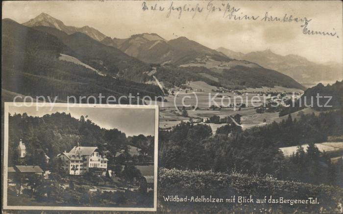 Bad Adelholzen Oberbayern mit Blick auf das Bergener Tal Kurhaus
