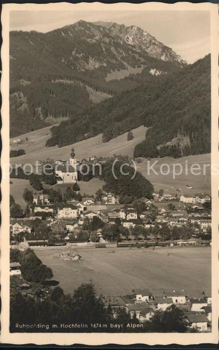 Ruhpolding Bayern Panorama mit Hochfelln Bayerische Alpen