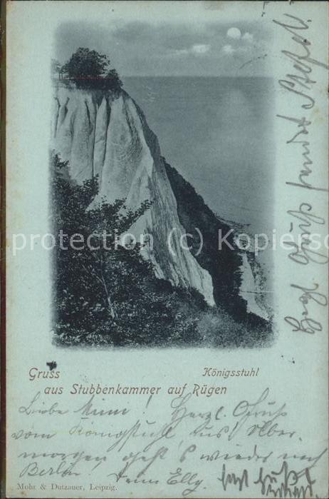 Stubbenkammer Ruegen Königsstuhl im Mondschein